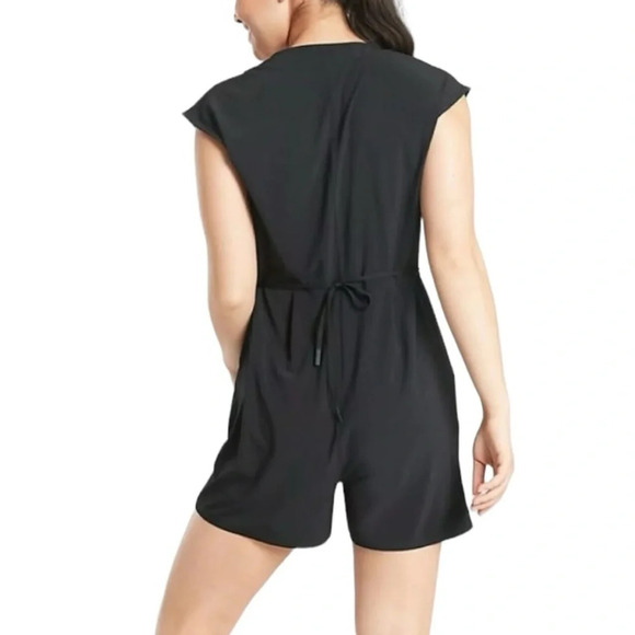 Athleta Black V-Neck Romper - Picture 10 of 13